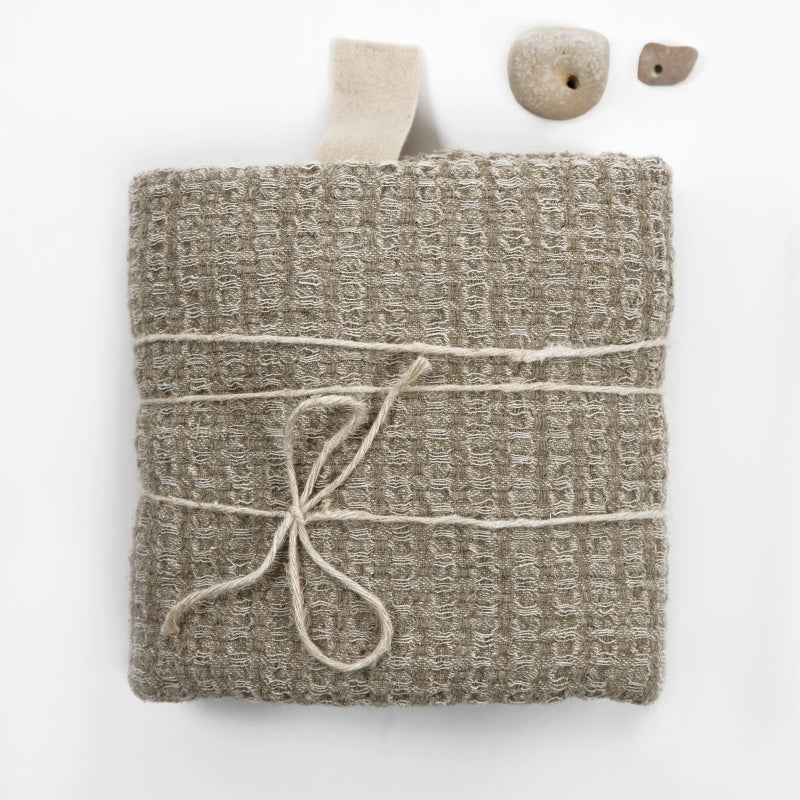 Linane suur rätik, linasehall tekstuurne kangas