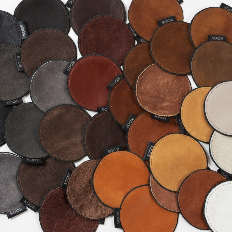 Leather Coaster, beige