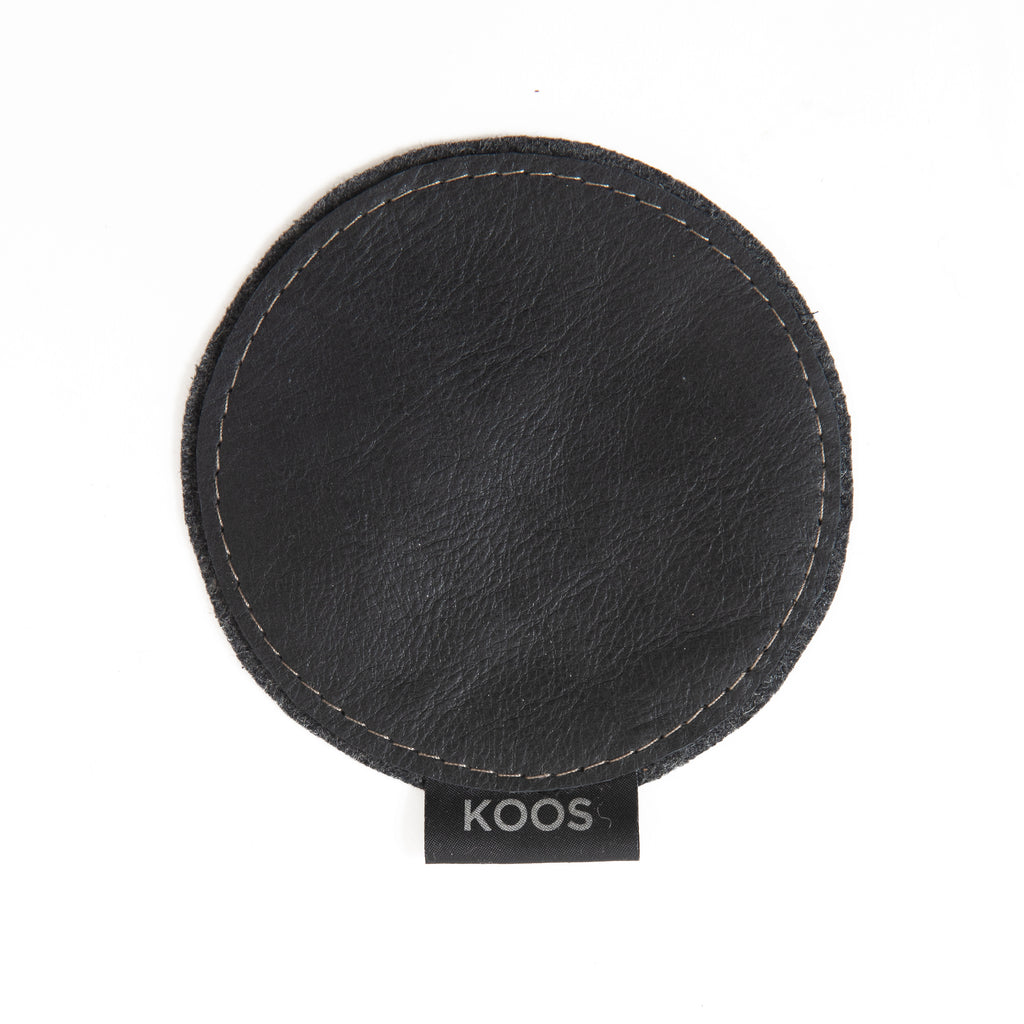 Leather Coaster, black