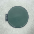 Leather Coaster, pine green