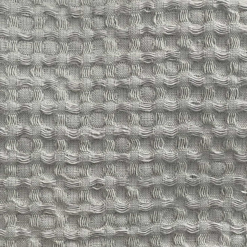 Linen Sauna Seat Cover, light gray waffle fabric