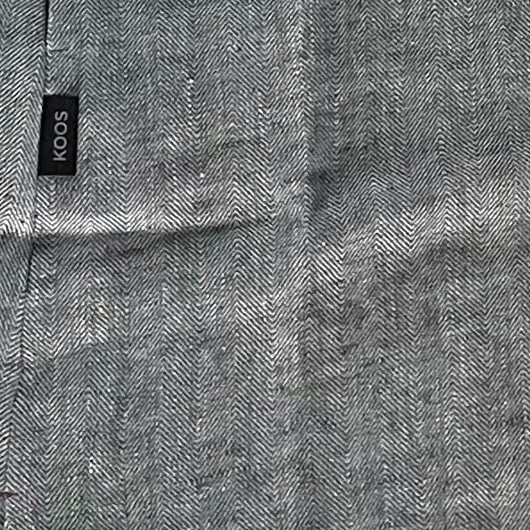 Linen Men's Dress, gray fishbone