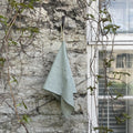 Small Linen Towel, light green striped