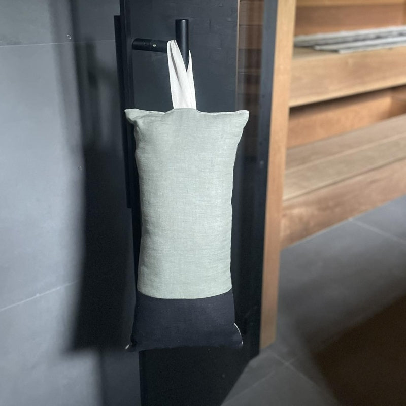 Linen Sauna Cushion, with stripes 25x50