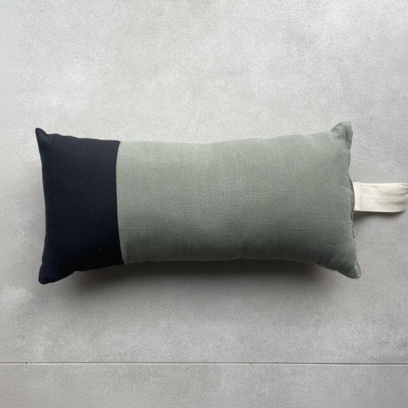 Linen Sauna Cushion, with stripes 25x50