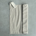 Linen Sauna Seat Cover, beige stripe 38x38 cm