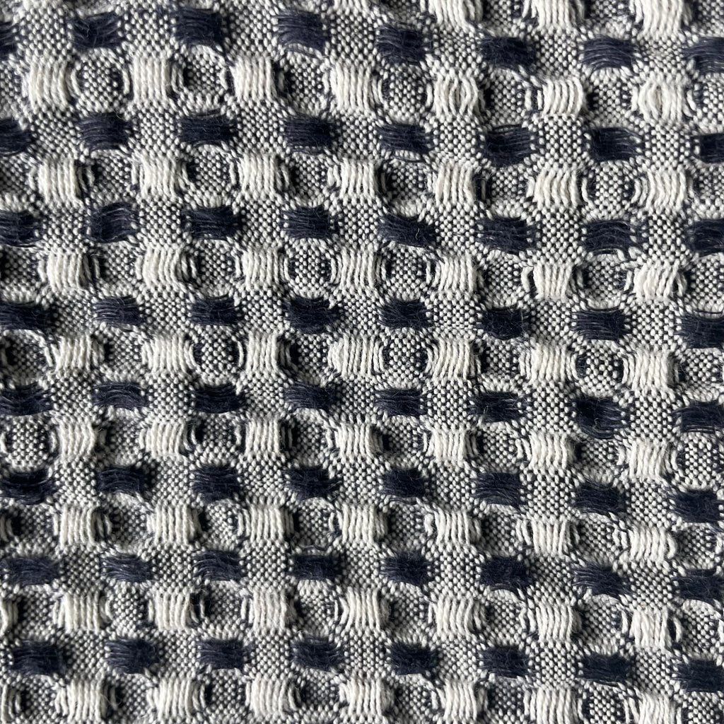 Small Linen Towel, black/white waffle fabric