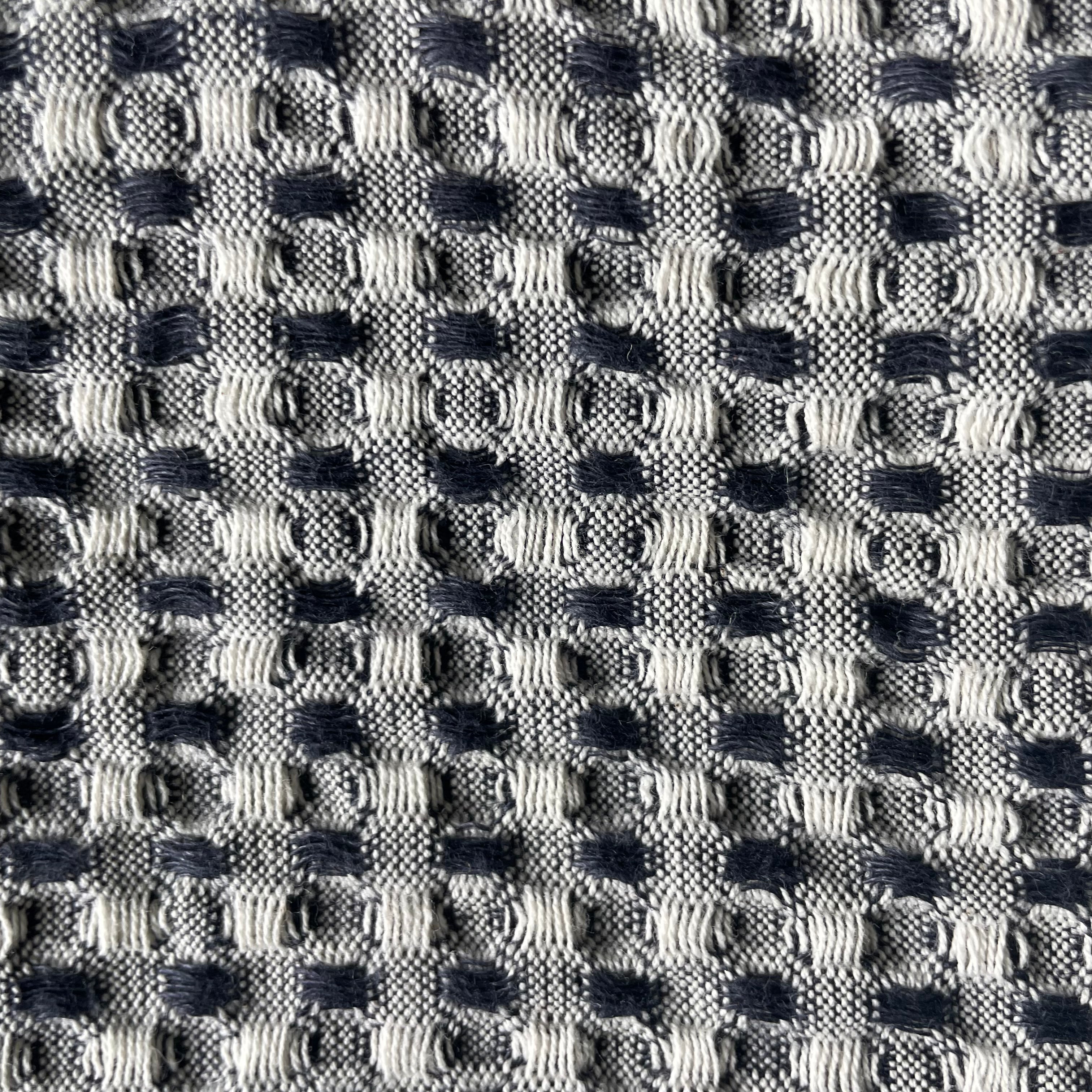 Small Linen Towel, black/white waffle fabric