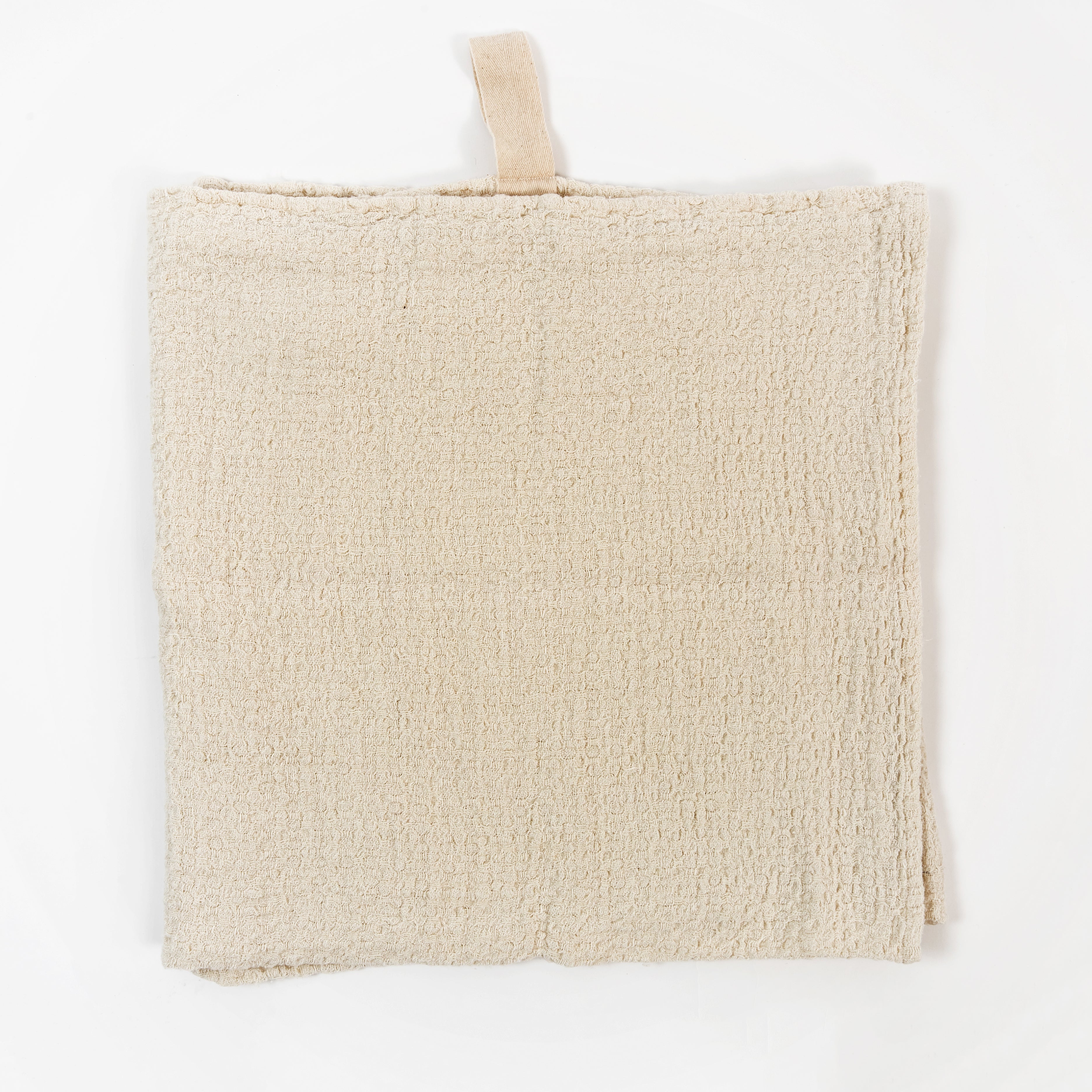 Linane suur rätik, valge tekstuurne kangas