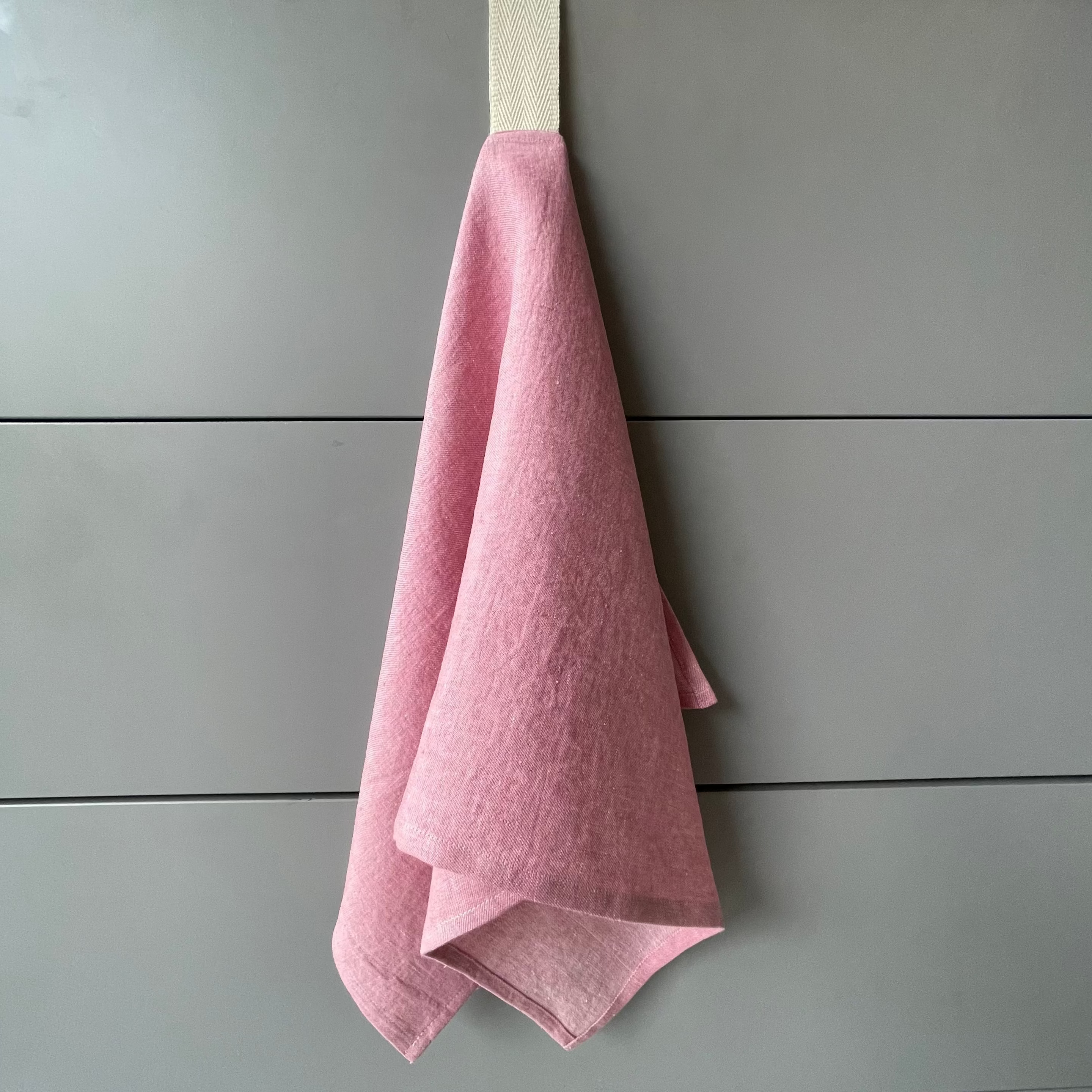 Small Linen Towel, baby-pink