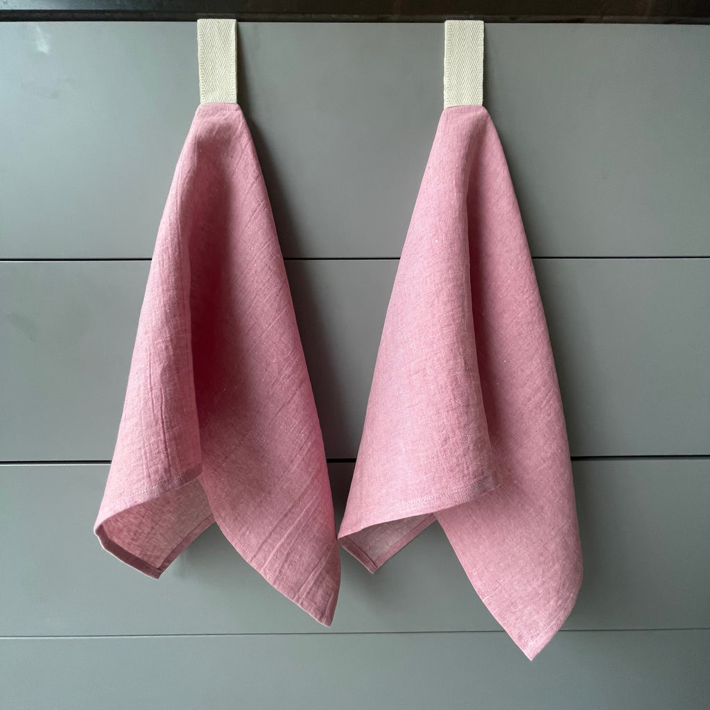 Small Linen Towel, baby-pink